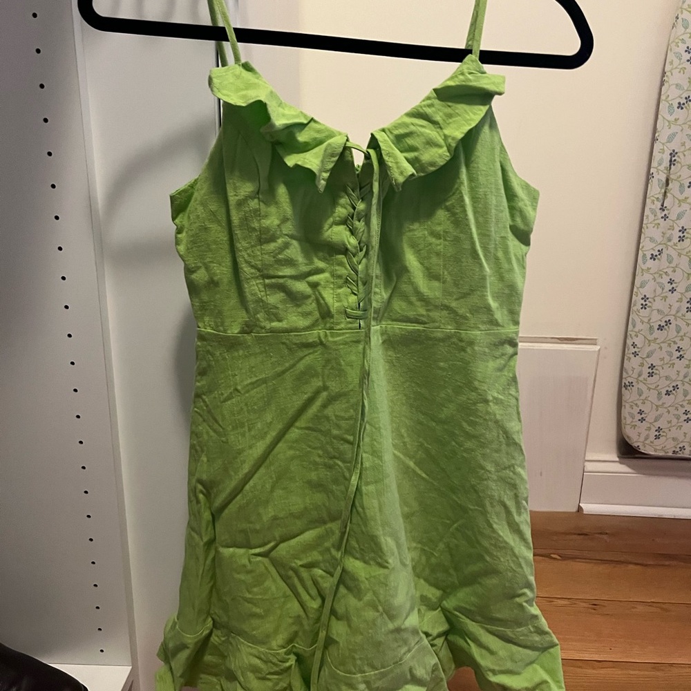 Lime Green Lace Top Dress